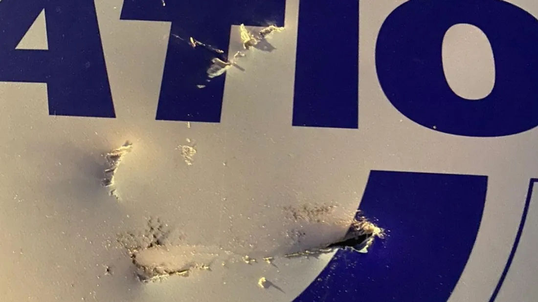 Voiture police endommagée